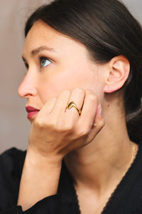 In Flow Ring - Gold Plated Silver