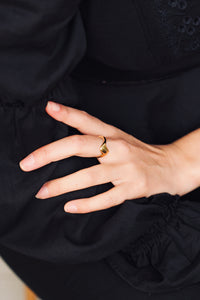 In Flow Ring - Gold Plated Silver
