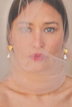 Load image into Gallery viewer, Luna di Positano Earrings with Baroque Pearls - Gold Vermeil