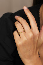 Load image into Gallery viewer, 18k Yellow Gold Tiny Hopes Ring with Rubies