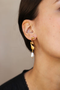 Uncanny Studs Gold Vermeil with Freshwater Pearls