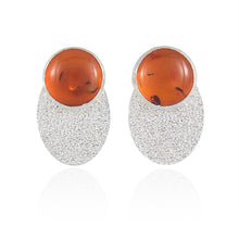 Load image into Gallery viewer, Positano Earrings set with Natural Amber