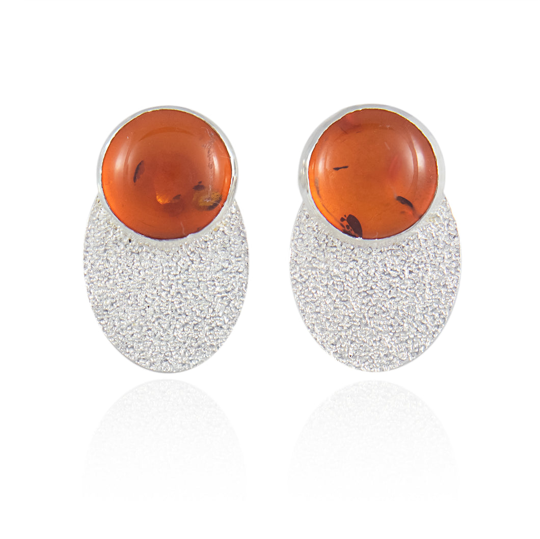 Positano Earrings set with Natural Amber