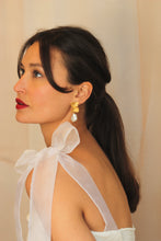 Load image into Gallery viewer, Gold-Plated Luna di Positano Duo Earrings with Freshwater Pearls