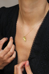 Single Luna di Positano Gold Plated Silver Necklace