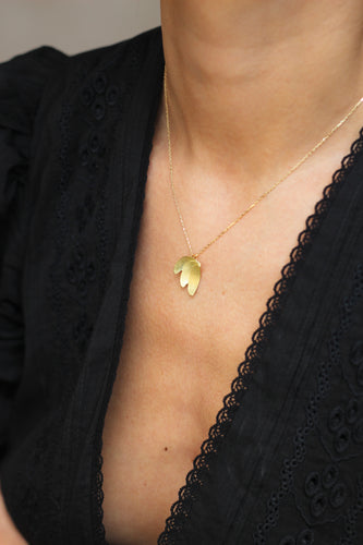 Single Luna di Positano Gold Plated Silver Necklace