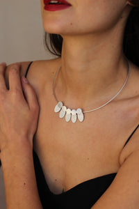 Positano Statement Necklace with Sterling Silver Cable Necklet